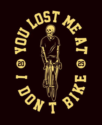 自転車に乗るスケルトン ヴィンテージTシャツデザインテンプレート