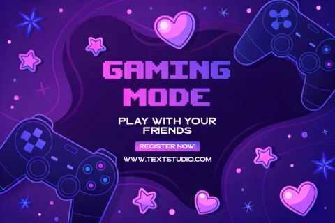 Cute Kawaii Videogames Elements for Gaming Event Banner Template