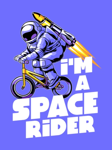 Ich bin ein weltraumfahrer mit astronaut t-shirt design vorlage