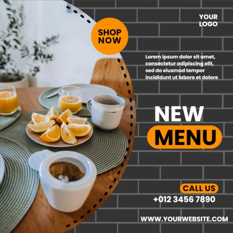 Street Style Brick Wall Collage Instagram Post Design Template