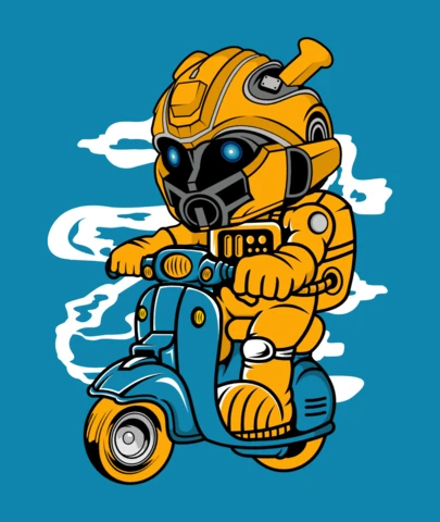 Modèle de conception de t-shirt de culture pop de scooter Bumblebee