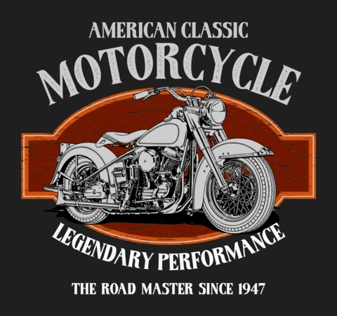 Modello di progettazione di poster per motociclette classiche americane vintage
