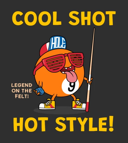 Cool shot hot style design template for pool and billiards decor