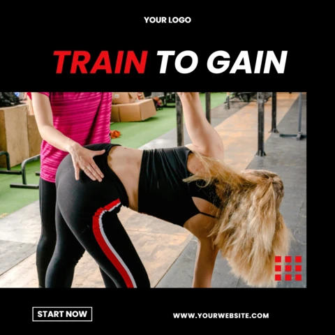 Plantilla de diseño de publicación en redes sociales para gimnasio moderno
