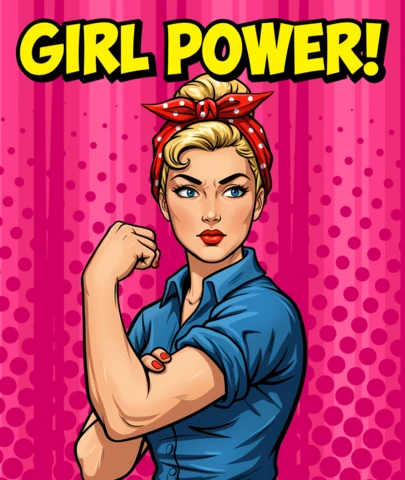 Empowering Girl Power Design Template for Inspirational Projects