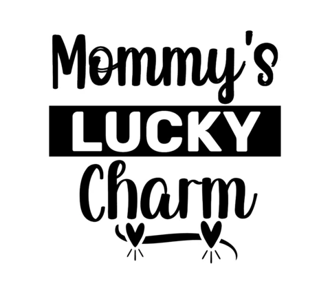 Modèle de t-shirt pour bébé "Le porte-bonheur de la maman"