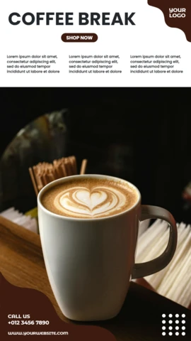 Plantilla de diseño de post promocional de café en instagram