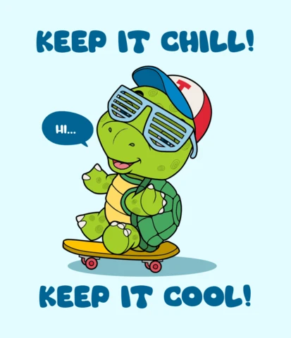 Chill Turtle Design Template for Fun and Playful Children Projects