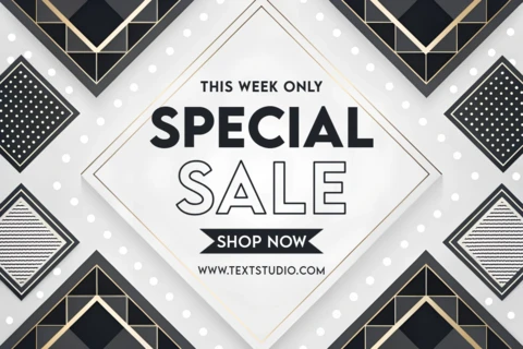 Geometric Design Template for Special Sale Promotional Flyer
