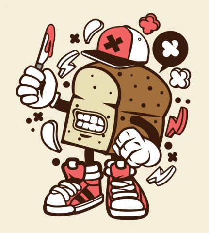 Modèle de t-shirt avec un personnage de bande dessinée