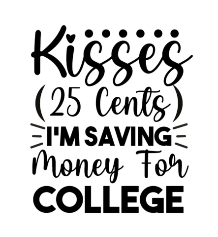 Kisses 25 Cents Baby T-Shirt Design Template