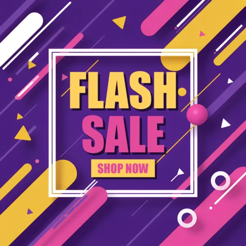 Dynamic Flash Sale Template with Bold Typography for Promotional Flyers