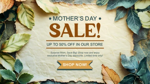 Elegant Floral Design Template for Mother's Day Sale Promotions