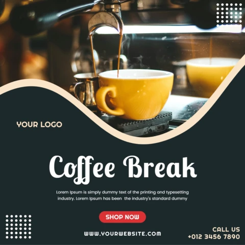 Coffee Sale Social Media Post Design Template