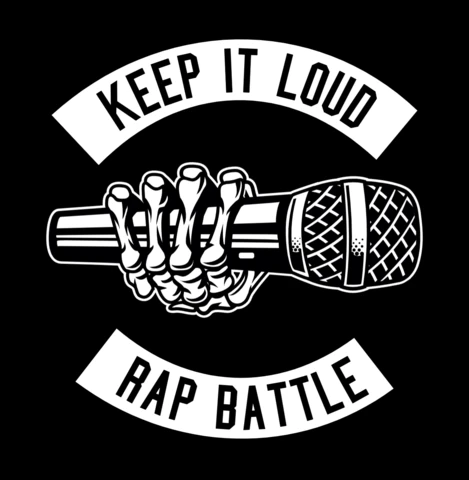Houd het luid rap battle t-shirt ontwerp sjabloon