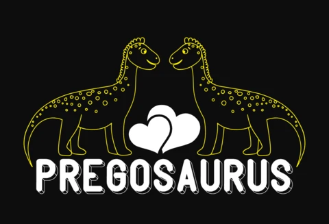 Pregosaurus schwanger dinosaurier t-shirt vorlage
