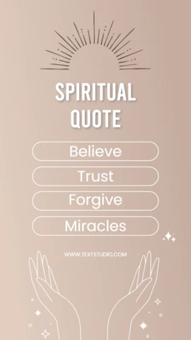 Spiritual Quote with Sun and Hand Illustrations Instagram Story Post Design Template