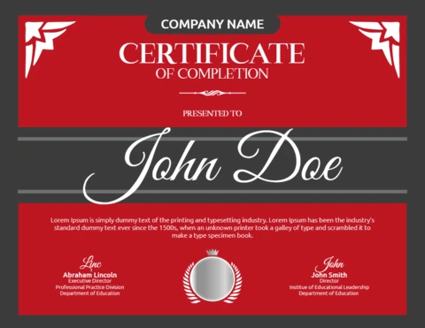 Elegant Vintage Frame Award Certificate Post Design Template