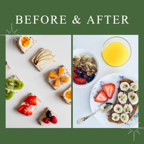 Healthy Eating Before and After Instagram Post Design Template