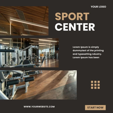 3 Stripes Collage Modern Marketing Instagram Post Design Template