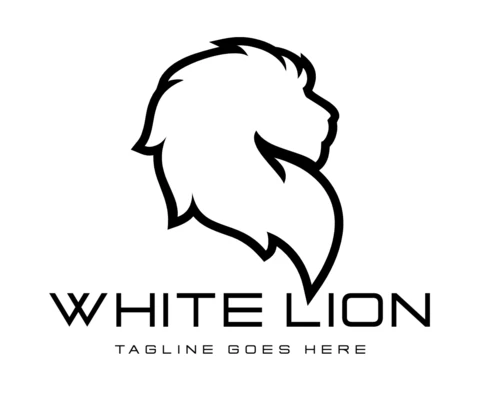 White Lion Logo Design Template