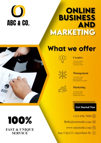 Yellow & White Gradient Business Marketing Flyer