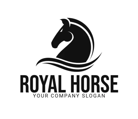 Modello di logo per cavallo reale