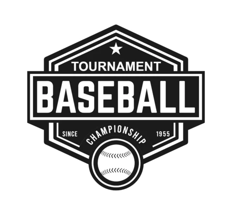 Szablon projektu logo sportowe mistrzostw baseballu