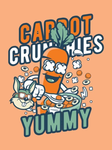 Carrot Crunchies T-shirt Design Template
