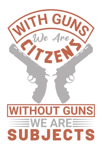 Bold Typography Design Template Featuring Gun Rights Message