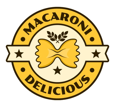 Delicious Macaroni Logo Design Template