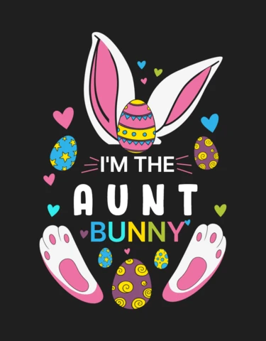Modèle de t-shirt "Je suis le lapin de la tante" (I'm the aunt bunny)