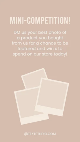 Share Your Product Photos To Win Communication Poster Story Template