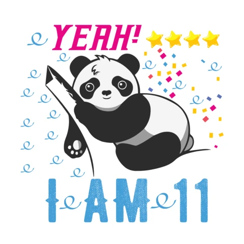 Panda Birthday T-Shirt Design Template