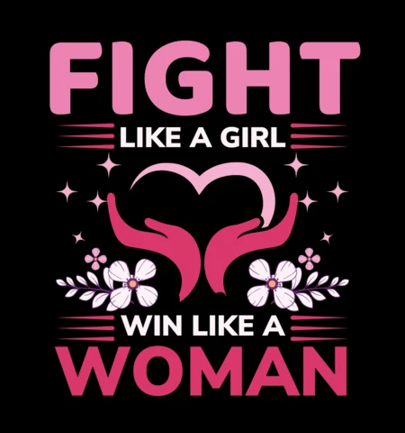 Fight Like a Girl Breast Cancer T-shirt Design Template