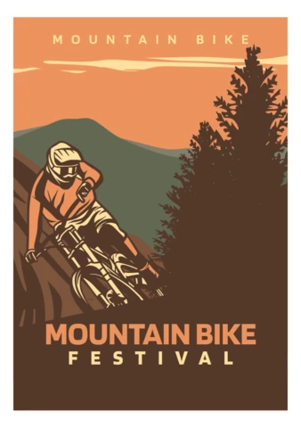 Mountain Bike Festival Poster Design Template