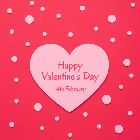 Valentine's Day Heart Design Template for Greeting Cards