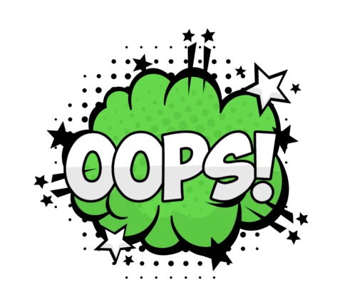 Oops! modèle d'effet de texte de style bande dessinée pop art
