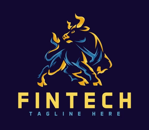 Modèle de logo pour la technologie financière