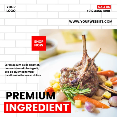 White Brick Wall Metro Style Ad Instagram Post Design Template