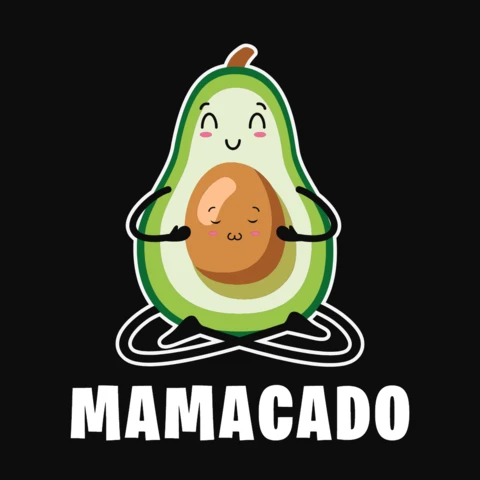 Mamacado Pregnancy Mom T-Shirt Design Template
