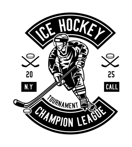 Ice Hockey Tournament T-shirt Design Template