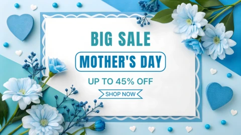 Mother's Day Floral Design Template for Big Sale Promotion - Editable and Stylish