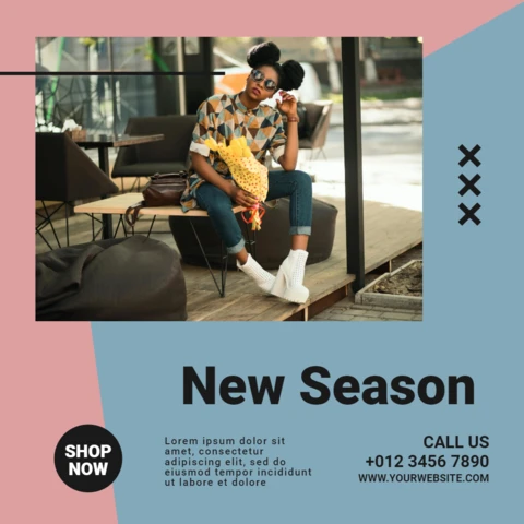 New Season Fashion Instagram Post Design Template