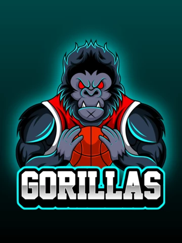 Gorila animal mascota deportiva insignia del equipo