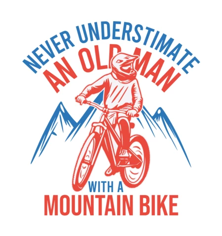 Mountain Biker Vintage T-Shirt Design Template