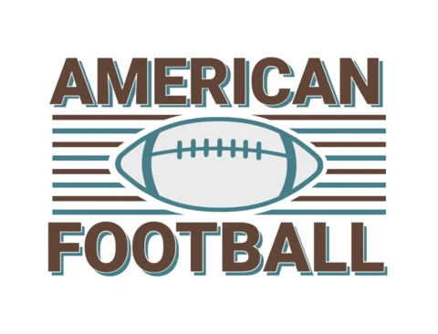 Vintage American Football Sports T-Shirt Design Template