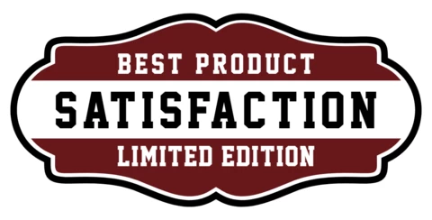 Modèle de logo pour l'étiquette de satisfaction