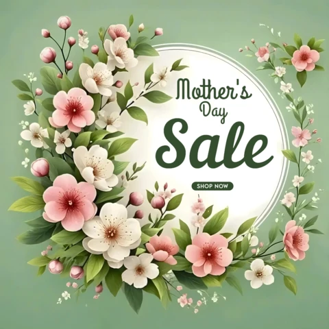 Elegante diseño de plantilla de venta floral para el día de la madre