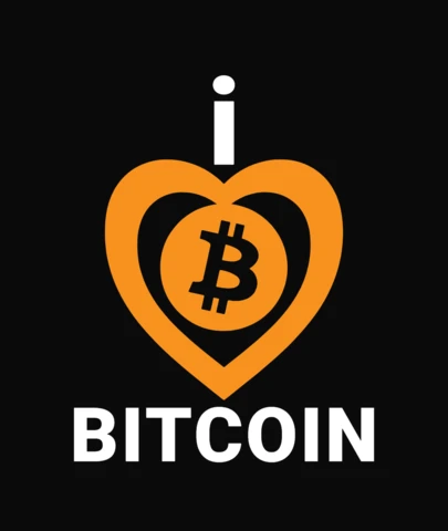 I Love Bitcoin T-Shirt Design Template